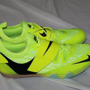 NIKE Zoom Pole Vault Elite Track shoes Mens Size 13 Volt Green Black With Spikes